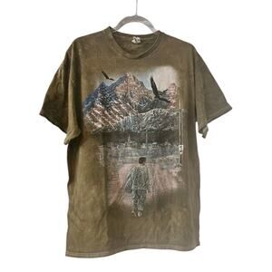 HOMECOMING SOLDIER Mens T-shirt XL Rick Kelley 2013 Military Tie Dye Green